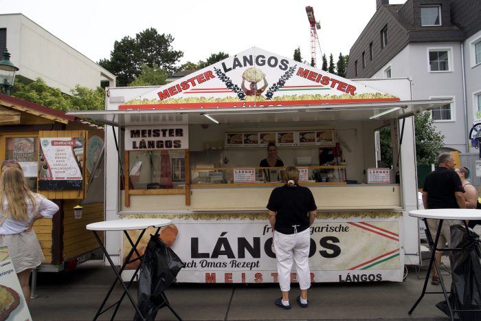 langos food truck stall at kirtag