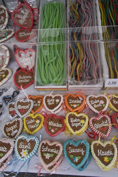 lebkuchen and other sweet treats on a table