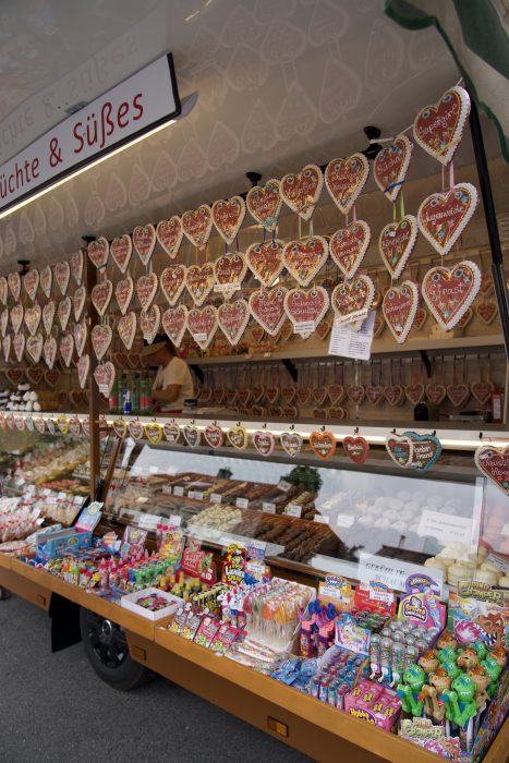 lebkuchen hanging in a stall at Kirtag